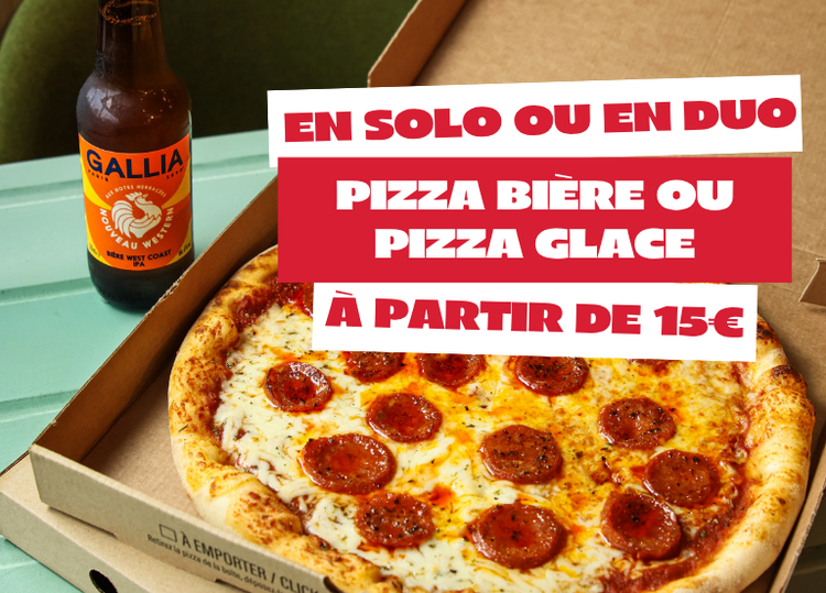 Profitez de vos soirées foot avec nos menus pizza bière et pizza glace !