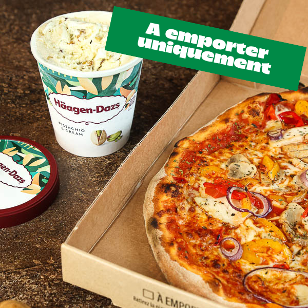 Menu Pizzas + Glace Duo